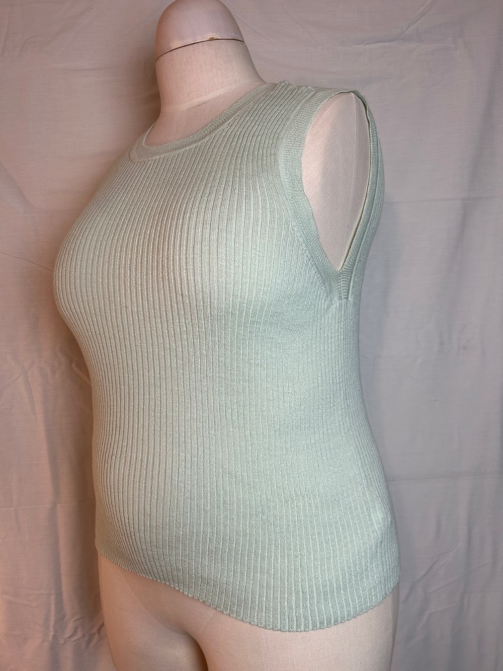 Free Assembly Ribbed Tank Top XXL Sage Green Sleeveless Knit Basic